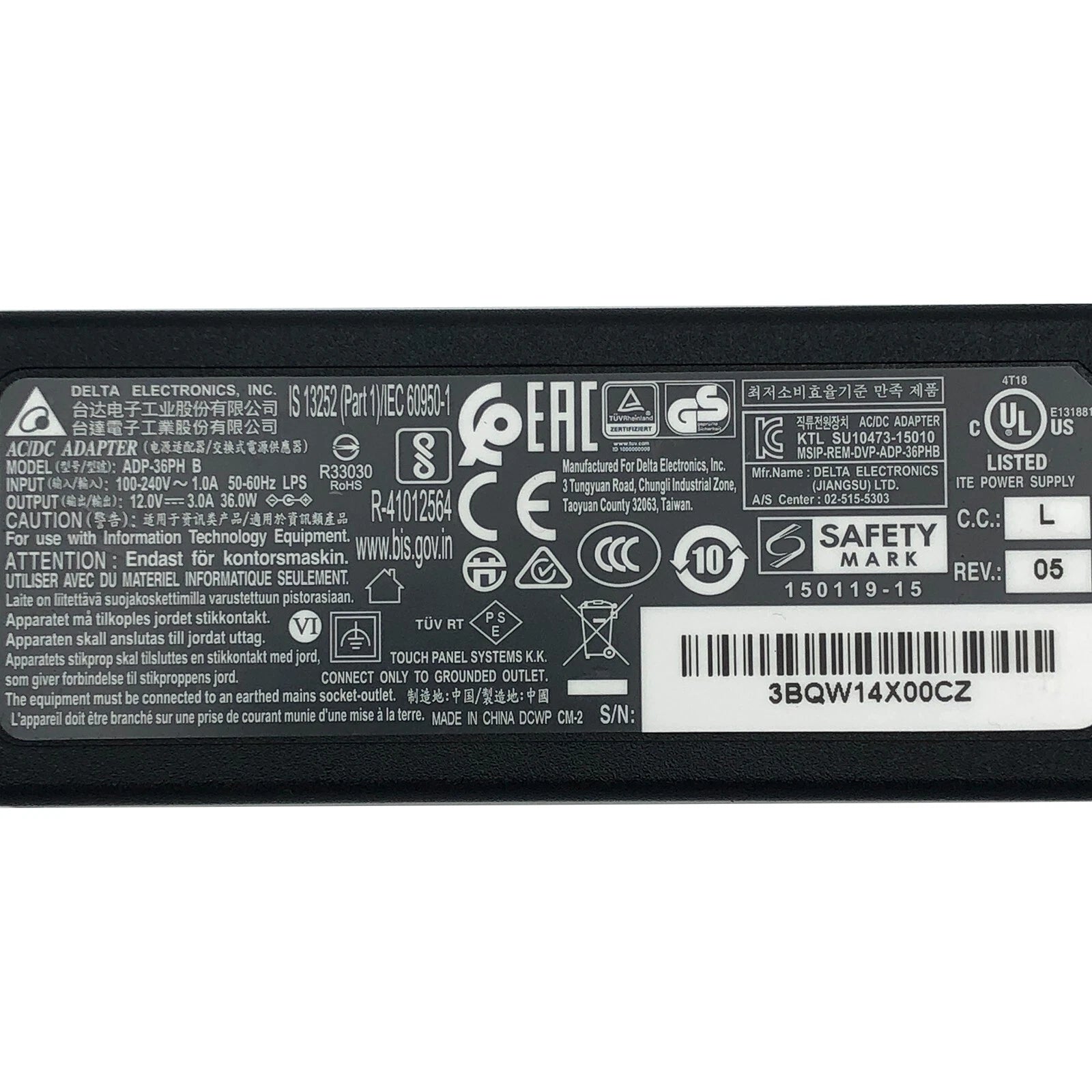 Open Box Original Delta 36W AC Power Adapter ADP-36PH B Charger 12V 3A