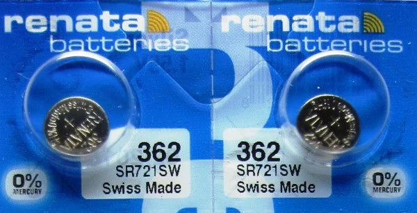 FRESH 2 PCS RENATA CELL BATTERIES 362 SR721SW S721 V362 GP62 D361 601