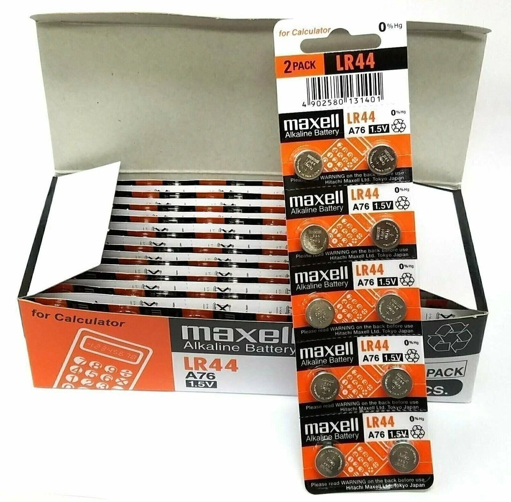 40 NEW LR44 MAXELL A76 L1154 AG13 357 SR44 303 BATTERY
