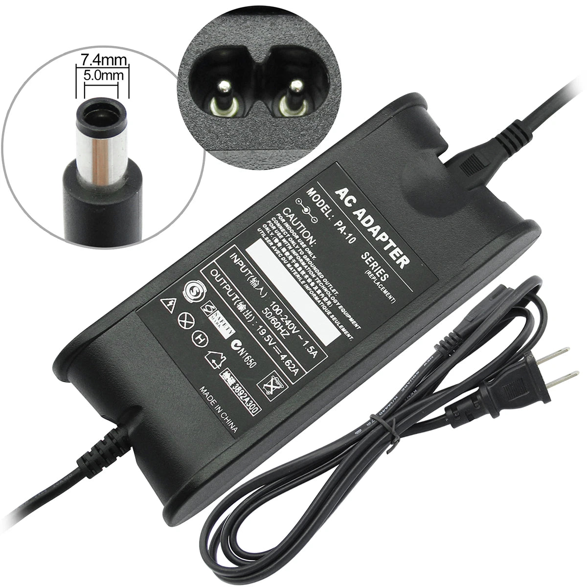 90 Watt PA-10 Laptop Ac Adapter Power Charger For Dell Inspiron 6400 5150 9T215