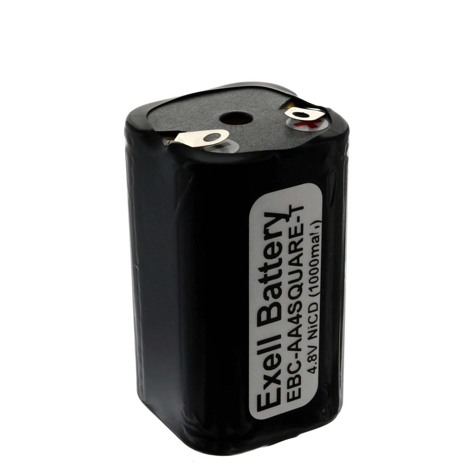 Exell Custom 4.8V 1000mAh NiCd 4xAA Square Battery Pack with Tabs