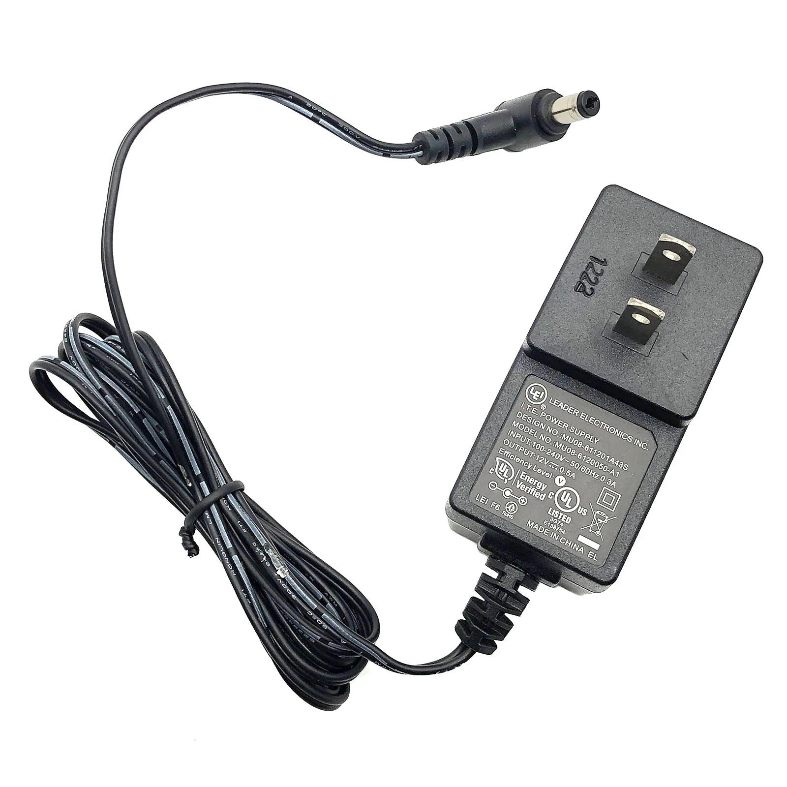 NEW Original LEI MU08-6120050-A1 Power Supply Adapter 12V 0.5A - 5.5x2.1mm Plug