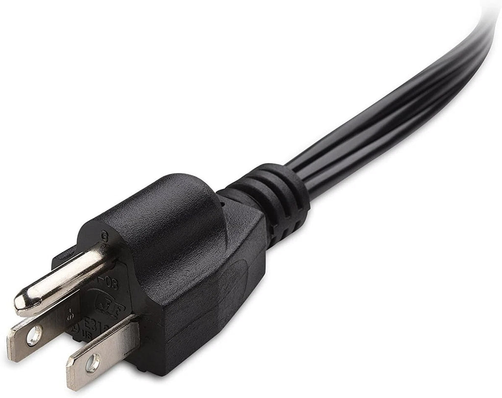 3 Prong Mickey Mouse AC Power Cord 125v 250v 10Amp 18AWG IEC320 C5 to NEMA 5-15P