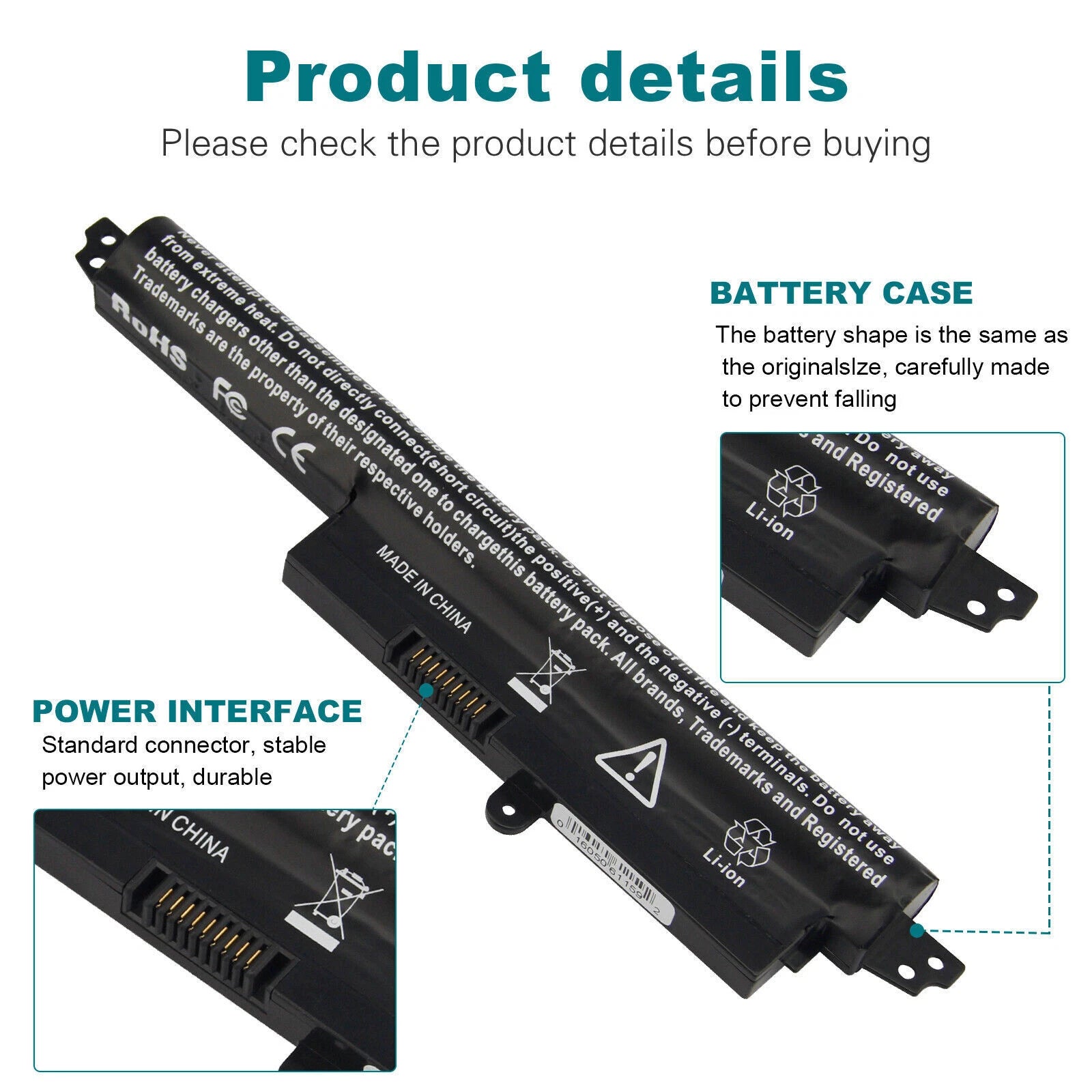 Battery for ASUS VivoBook X200CA X200M X200MA F200CA A31LM9H A31N1302 A31LMH2