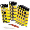 40pc Watch & Alarm Battery Compatible With Kit in 3 Sizes CR2016 CR2025 CR2032