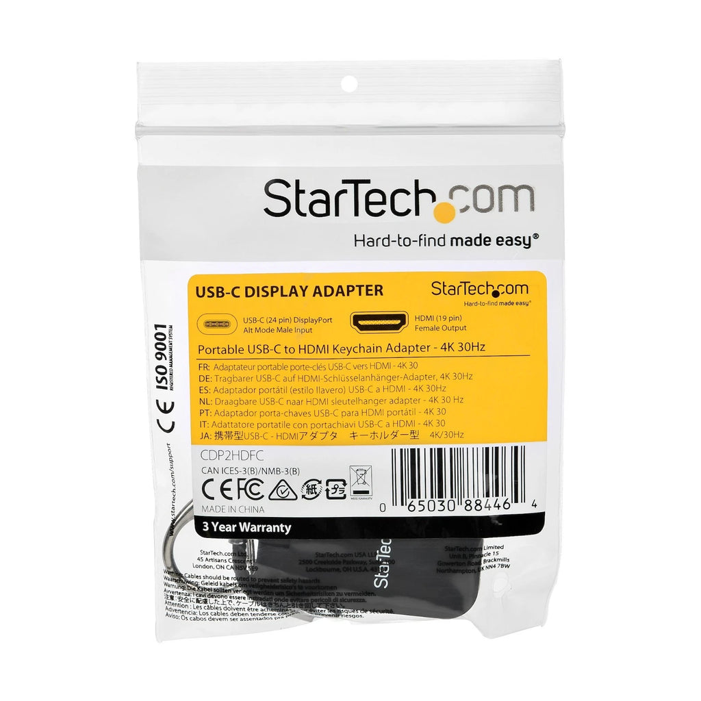 NEW StarTech CDP2HDFC USB-C to HDMI Keychain Adapter 4K VIDEO