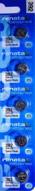 392 RENATA SR41W SR41 (5 piece) Watch Battery Free Shipping Authorized Seller