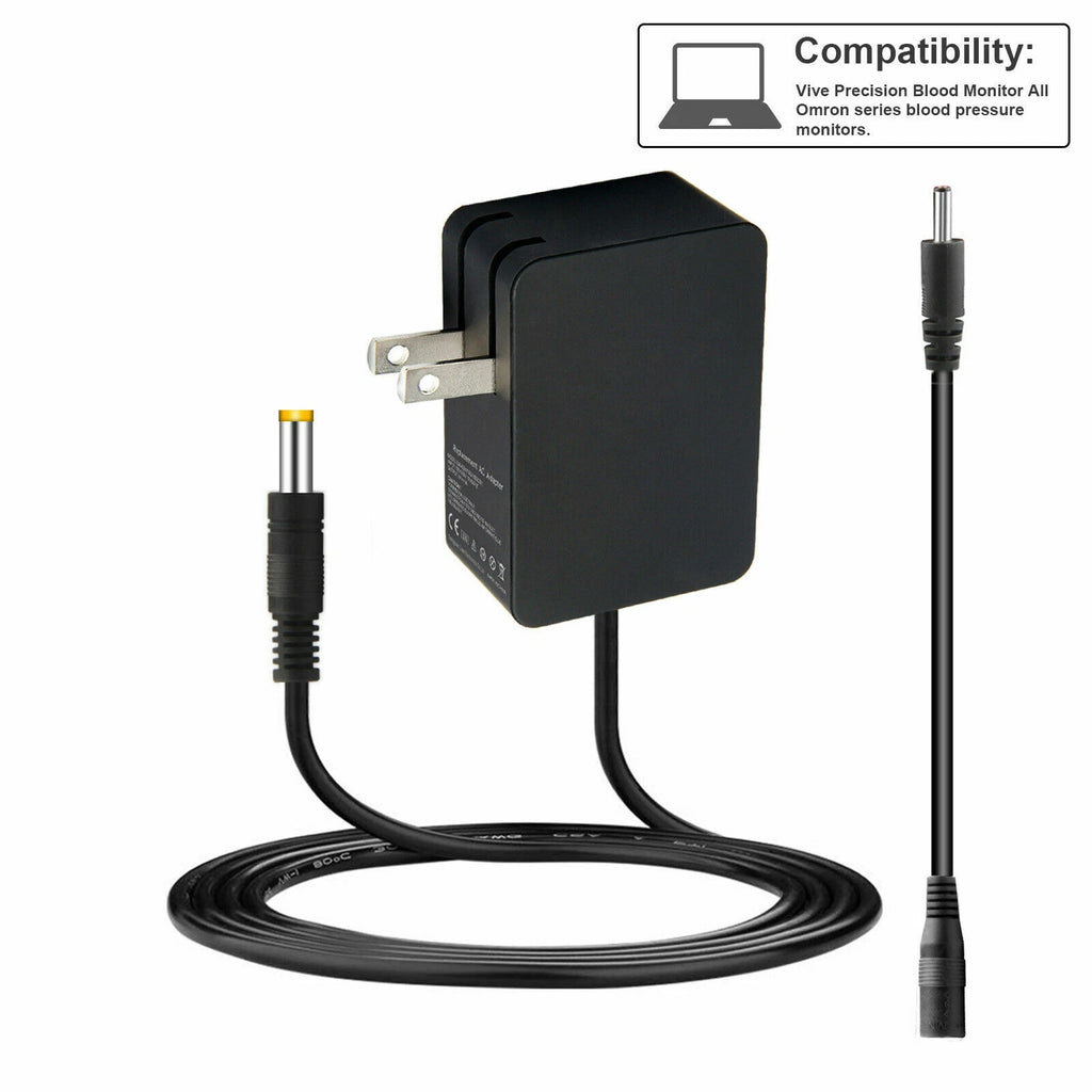 AC Adapter Charger Power Supply Cord for Vive Precision Blood Pressure Monitor