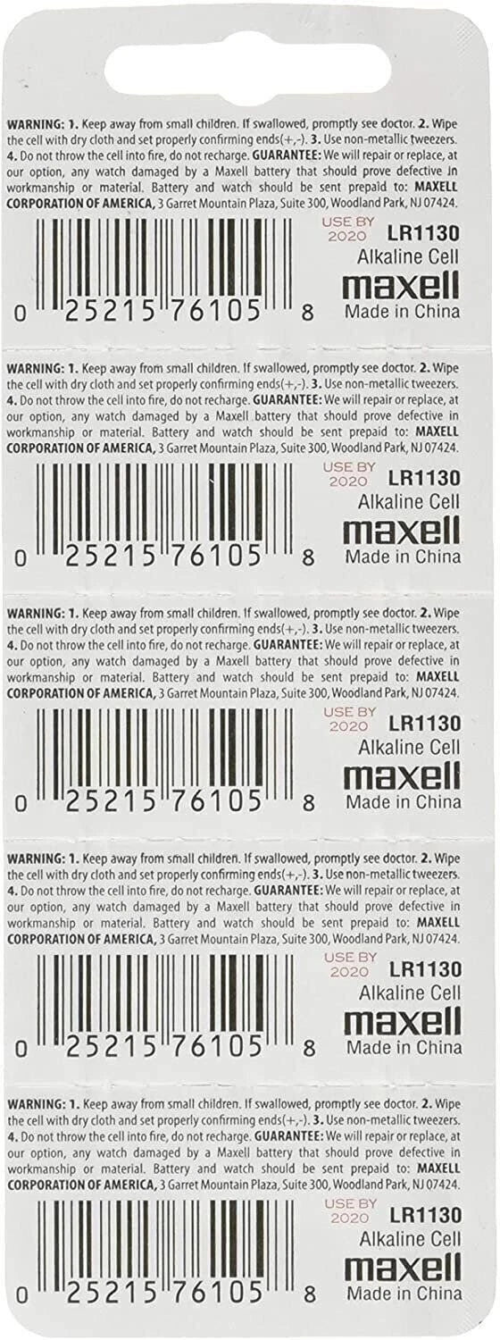 Maxell LR1130 (189) 1.5v Alkaline Batteries