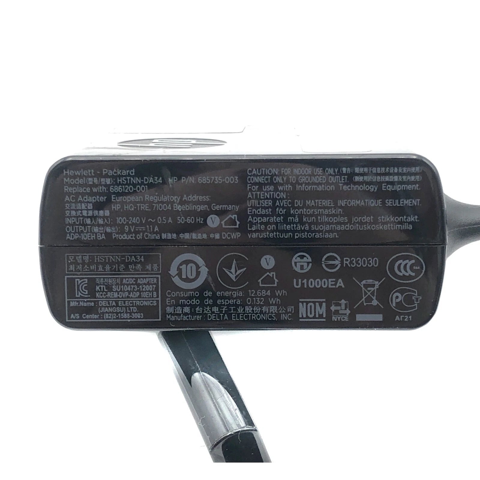 NEW Genuine HP HSTNN-DA34 AC Adapter Charger for ElitePad 900 G1 1000 G2 Tablet