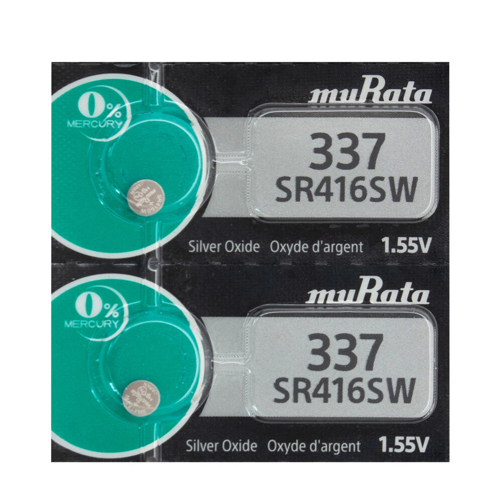4 Murata Silver Oxide SR416SW SR416W SR416 1.55V Watch Battery - Replaces Sony