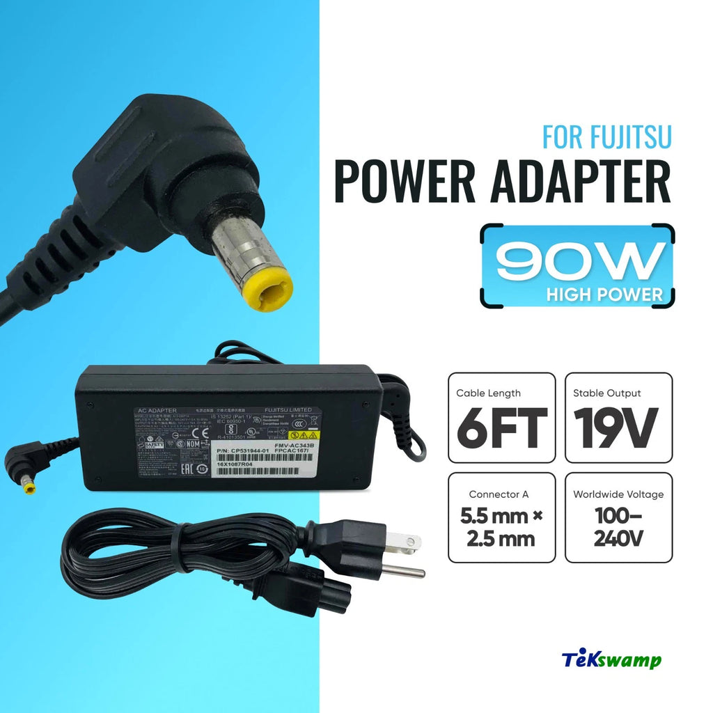 NEW Genuine Fujitsu 90W AC Power Adapter for Lifebook E744 E751 E753 E754 E756