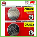 2 x SUPER FRESH Panasonic CR2032 CR 2032 Lithium Battery 3V Coin Cell Exp. 2033