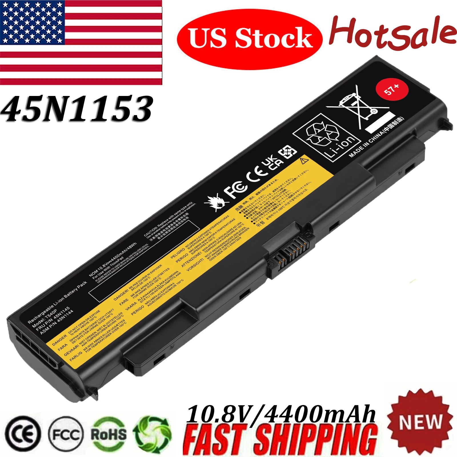 T440P T540P Battery for ThinkPad L440 L540 W540 0C52863 0C52864 45N1153 57+