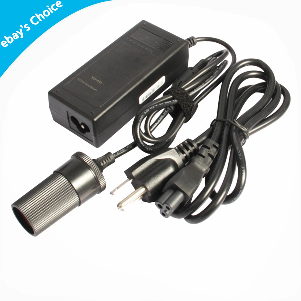 60W 110V-240V AC To DC 12V Car Cigarette Lighter Converter Socket Adapter USPlug