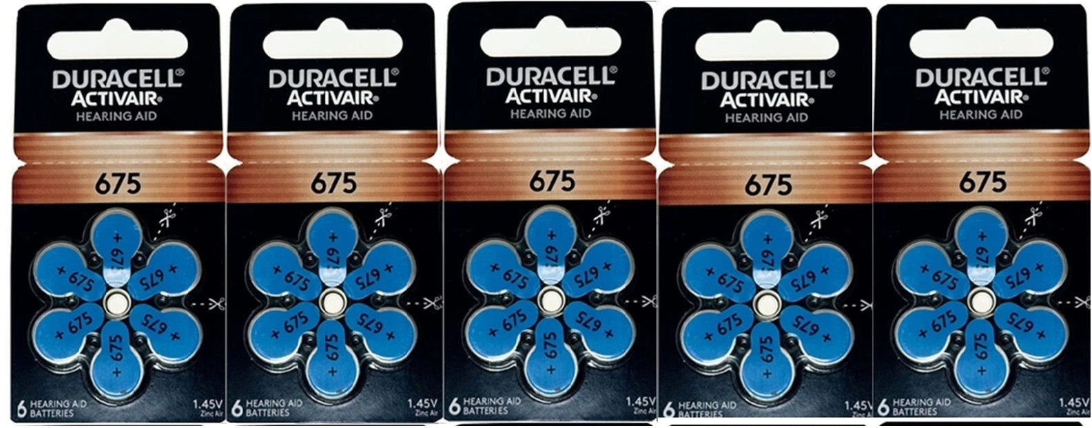 Duracell Size 675 Hearing aid batteries 12 to 120 Batteries