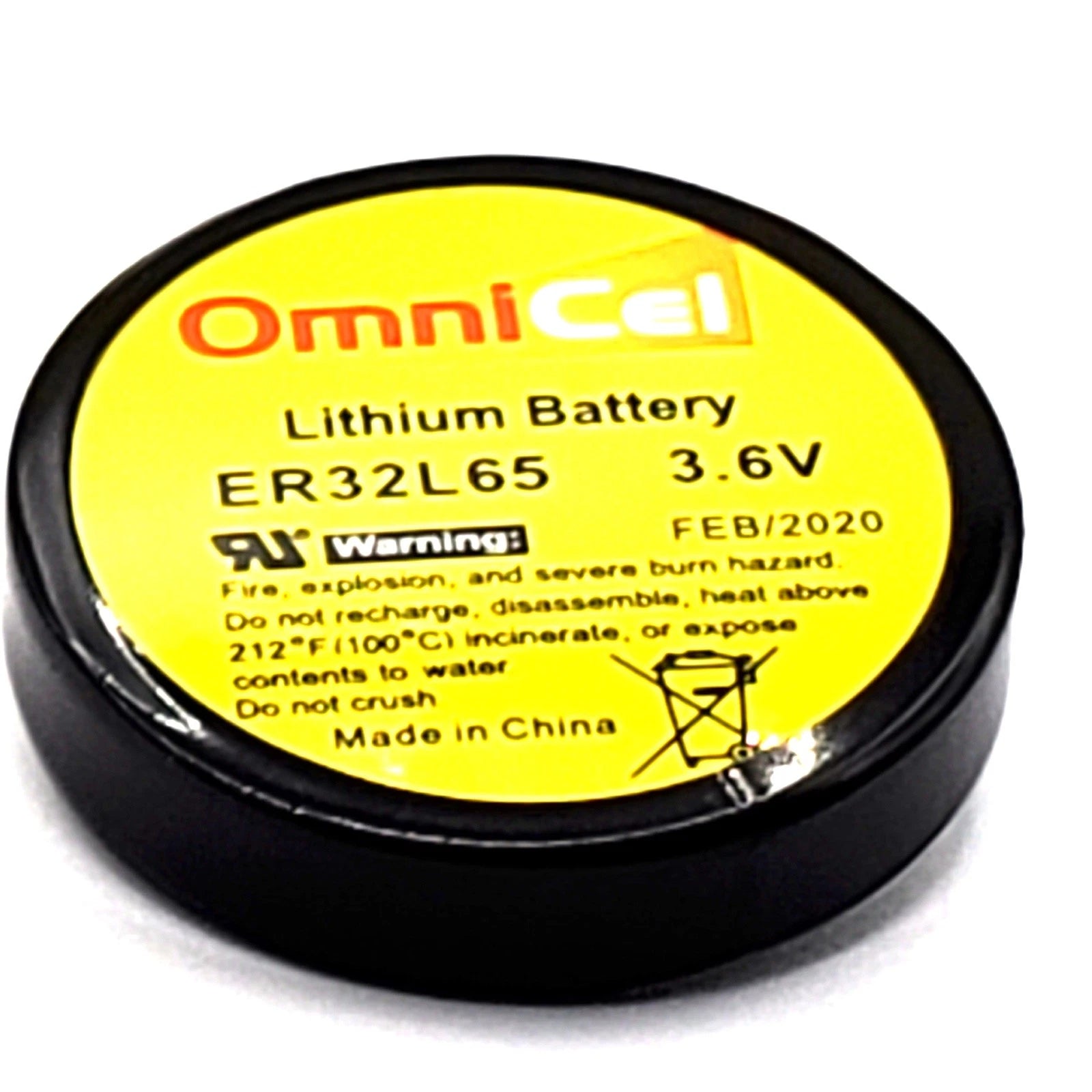 OmniCel ER32L65 3.6V 1Ah 1/10D Lithium Battery Nickel Pins MED