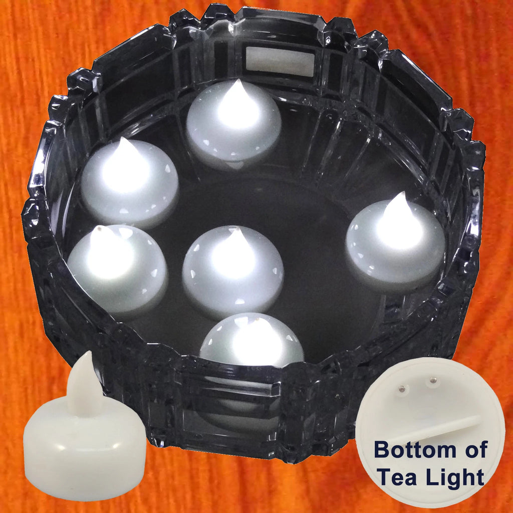 12 Flameless Floating LED tealight Battery operated Candle WHITE tea lights NEW