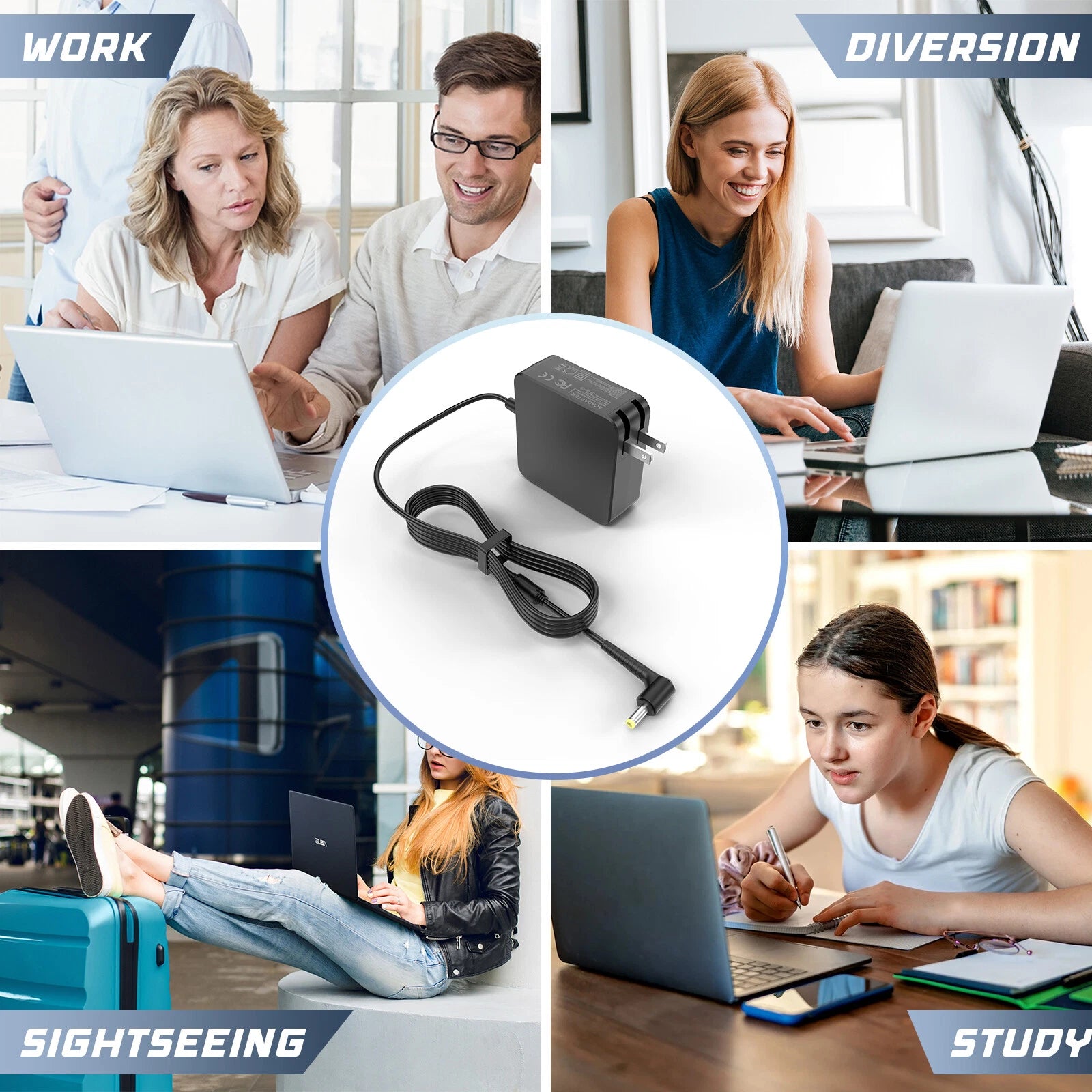 65W Laptop Charger ADLX65CCGU2A Power Adapter for Lenovo IdeaPad 3 15IIL05