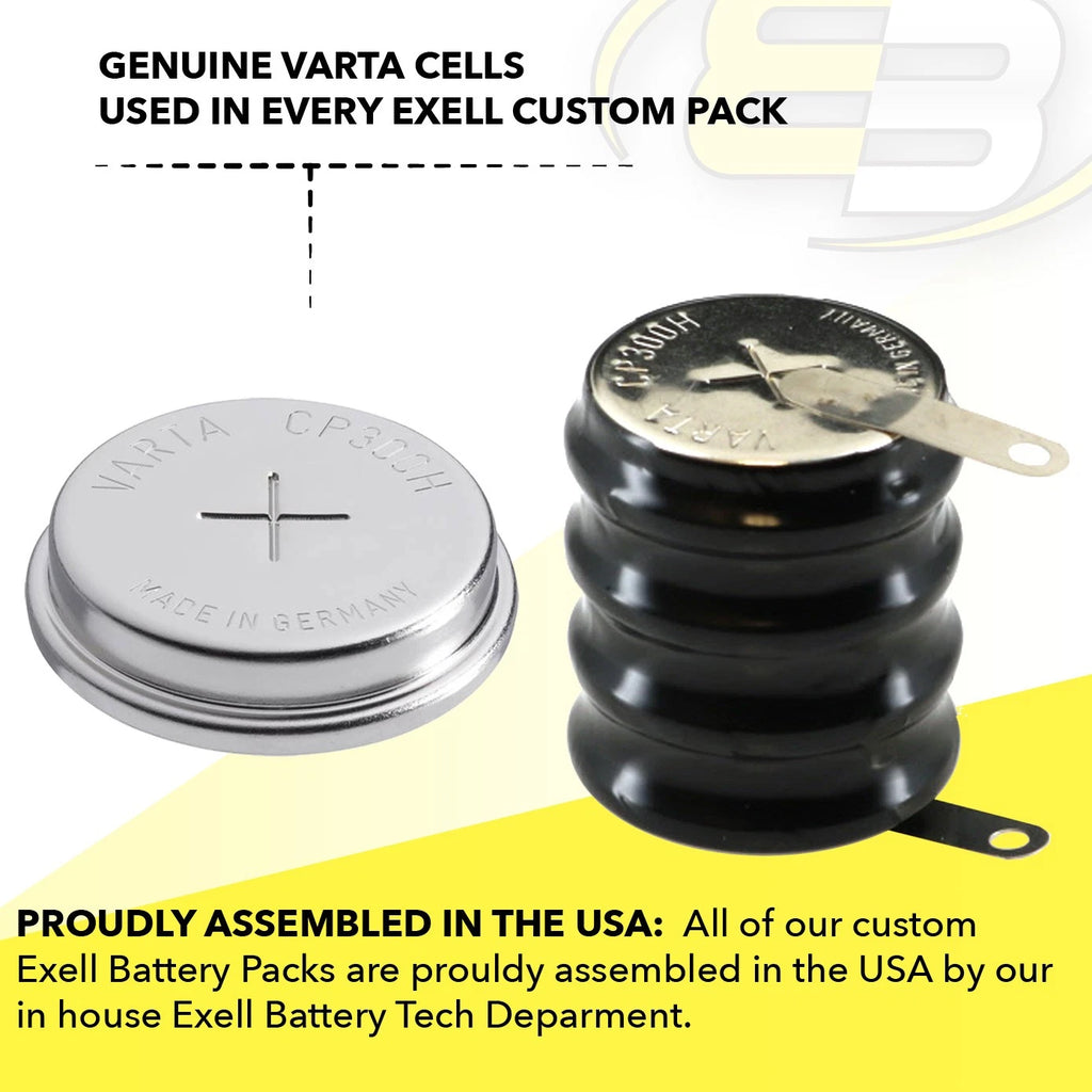 2x 4/CP300H 4.8 Volt 300mAh NiMH Battery w/ Tabs For PDA , sensor network