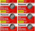 Panasonic CR1616 1616 Lithium Coin Button Batteries, 6 Count