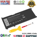 For DELL Latitude 3380 3480 3580 3590 Inspiron 7577 7586 7573 Battery 33YDH 56Wh