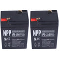 2PC NPP NP6-4Ah 6V 4Ah AGM VRLA General Series Battery