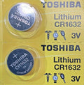 CR1632 TOSHIBA 1632 ECR1632 3V BUTTON COIN CELL (2 BATTERIES) USA Seller