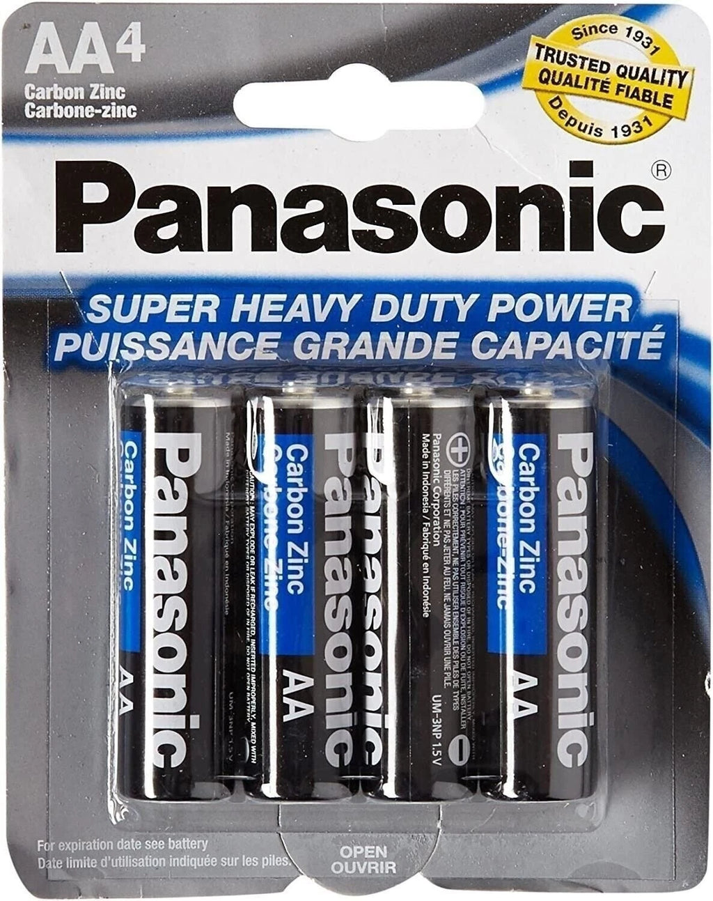 8x Panasonic AAA 1.5V Batteries Heavy Duty Power Carbon Zinc Triple A -Exp. 2026