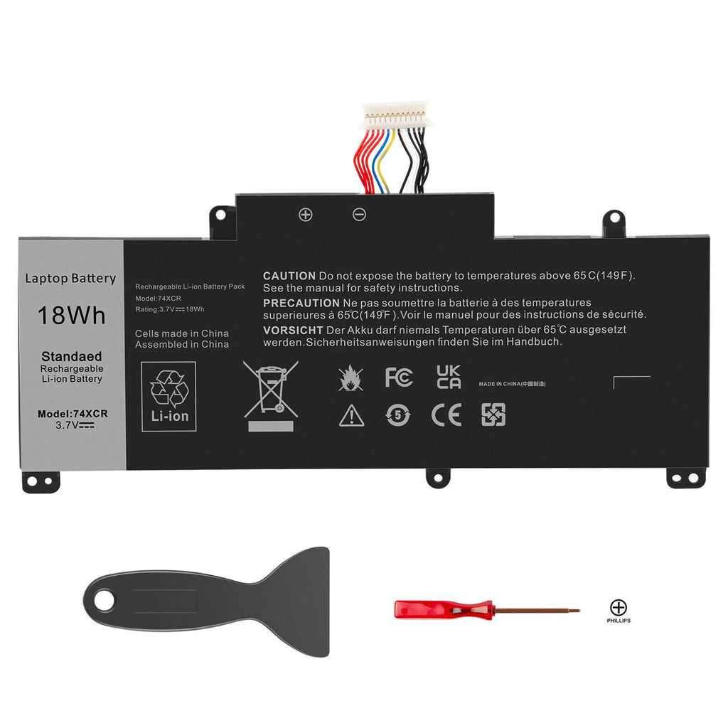 Laptop Battery for Dell Venue 8 Pro 5830 T01D Tablet 74XCR 074XCR VXGP6 18Wh