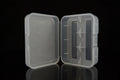 2 x Efest 18500 Battery Holder White Clear Plastic Battery Case