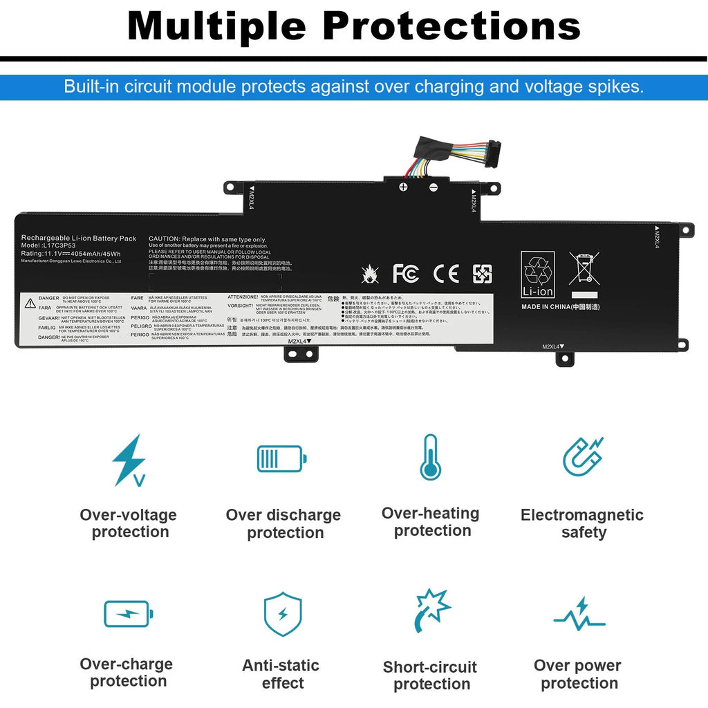 L17L3P53 L17M3P55 01AV483 Battery For Lenovo ThinkPad L380 L390 Yoga 45wh