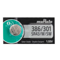 Murata 386 301 Silver Oxide Button Cell Watch Battery SR43SW (1 Pack)