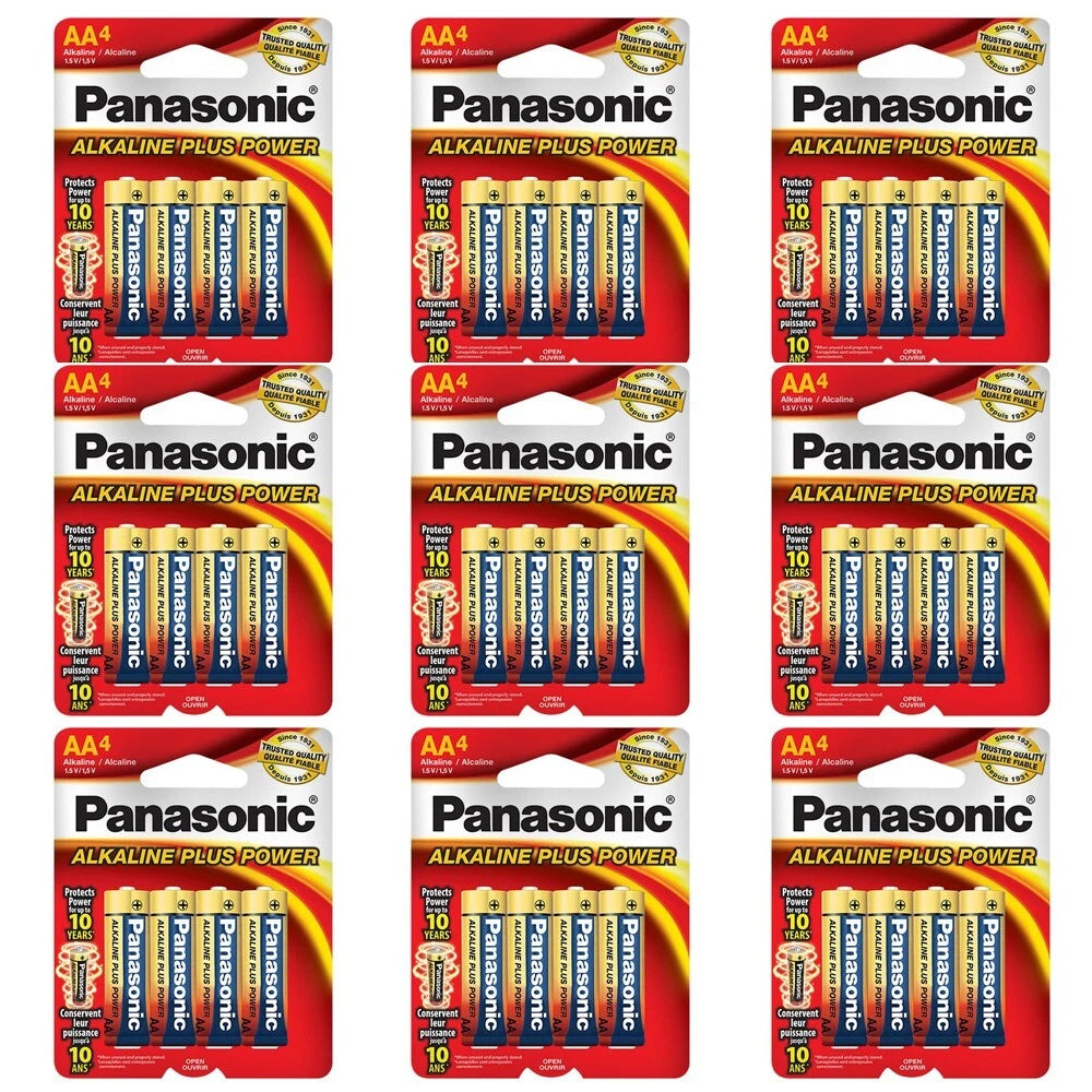 Panasonic AA 36 Count Alkaline Power Batteries (9 x 4 packs)