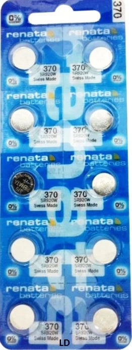 370 RENATA SR920W (10 piece) D370 Watch Battery Free Shipping Authorized Seller