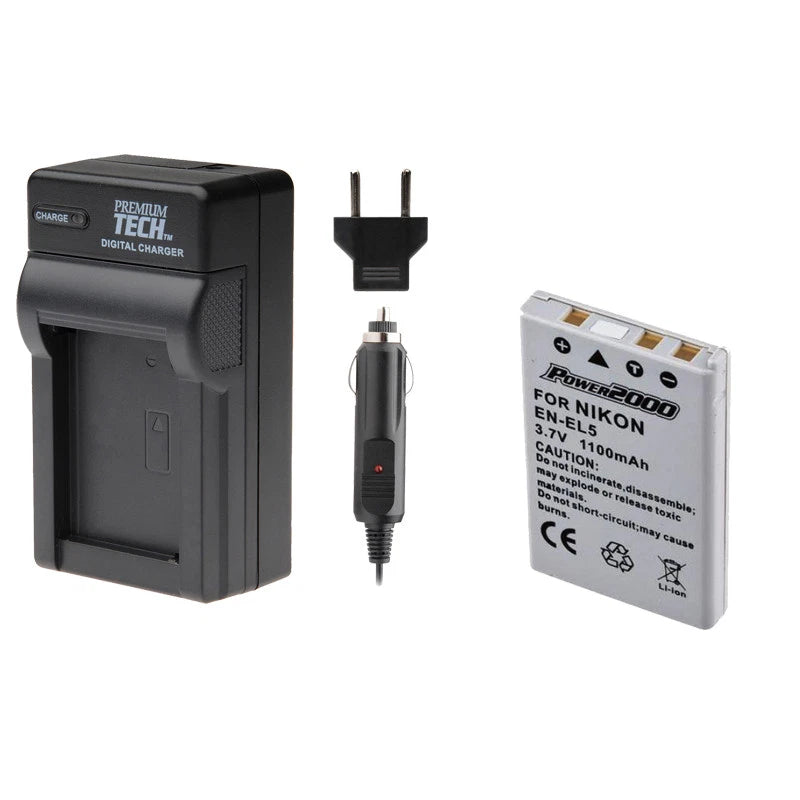 EN-EL5 Battery + Charger for Nikon S10, P530, P520, P510, P5000, P5100, 7900