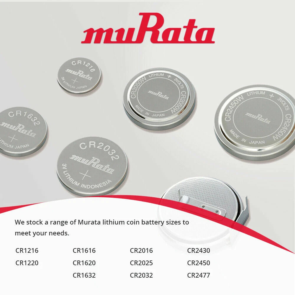 Murata CR2016 Battery 3V Lithium Coin Cell (10 Count) - Replaces Sony CR2016