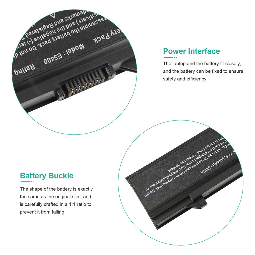 Battery for Dell Latitude E5400 E5410 E5500 E5510 E5500N WU841 KM668 KM742