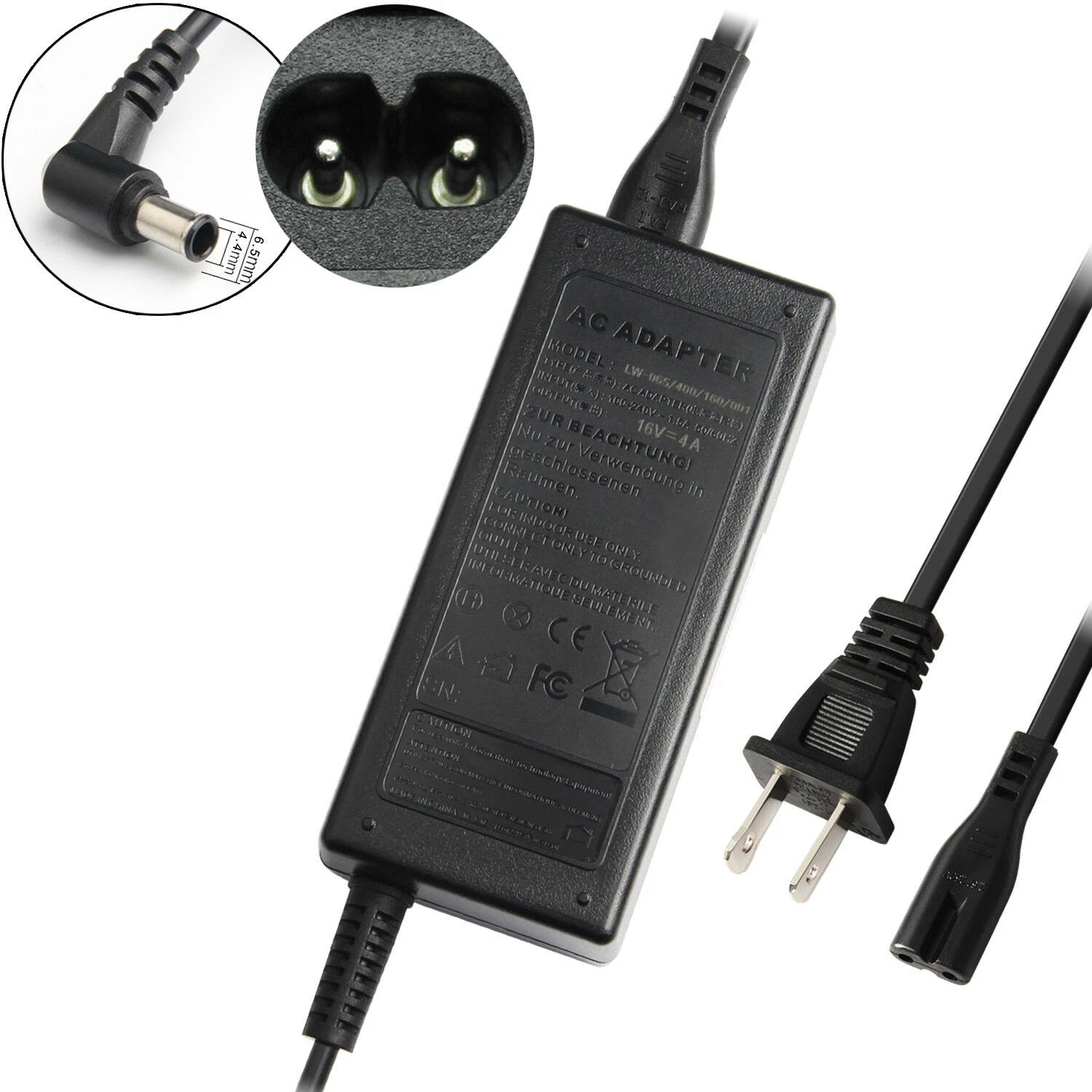 16V 4A Adapter for Sony Vaio VGP-16V8, PCGA-AC16V3, PCGA-AC16V4, PCGA-AC16V6