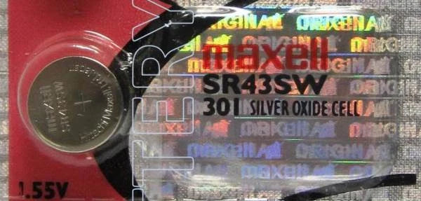 1 Maxell SR43SW Coin Cell Silver Oxide Batteries