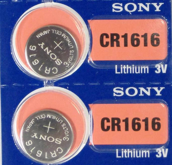 2 Pcs SONY CR 1616 3v Lithium Batteries CR1616