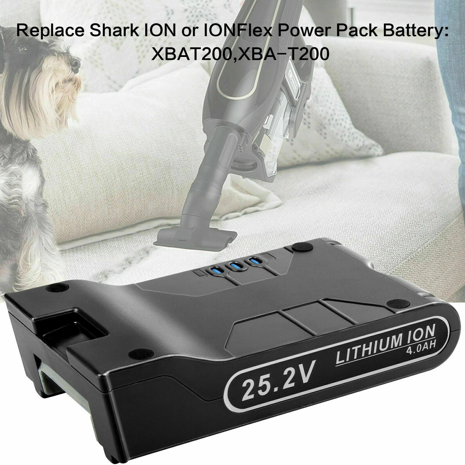 4.0Ah XBAT200 Lithium Battery For Shark ION Rocket IONFlex Cordless Vacuum New