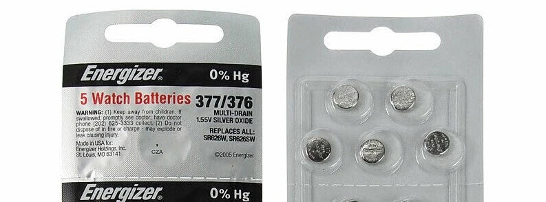 5 x FRESH Energizer 377 376 WATCH BATTERY SR626SW SR626W Silver Oxide Battery