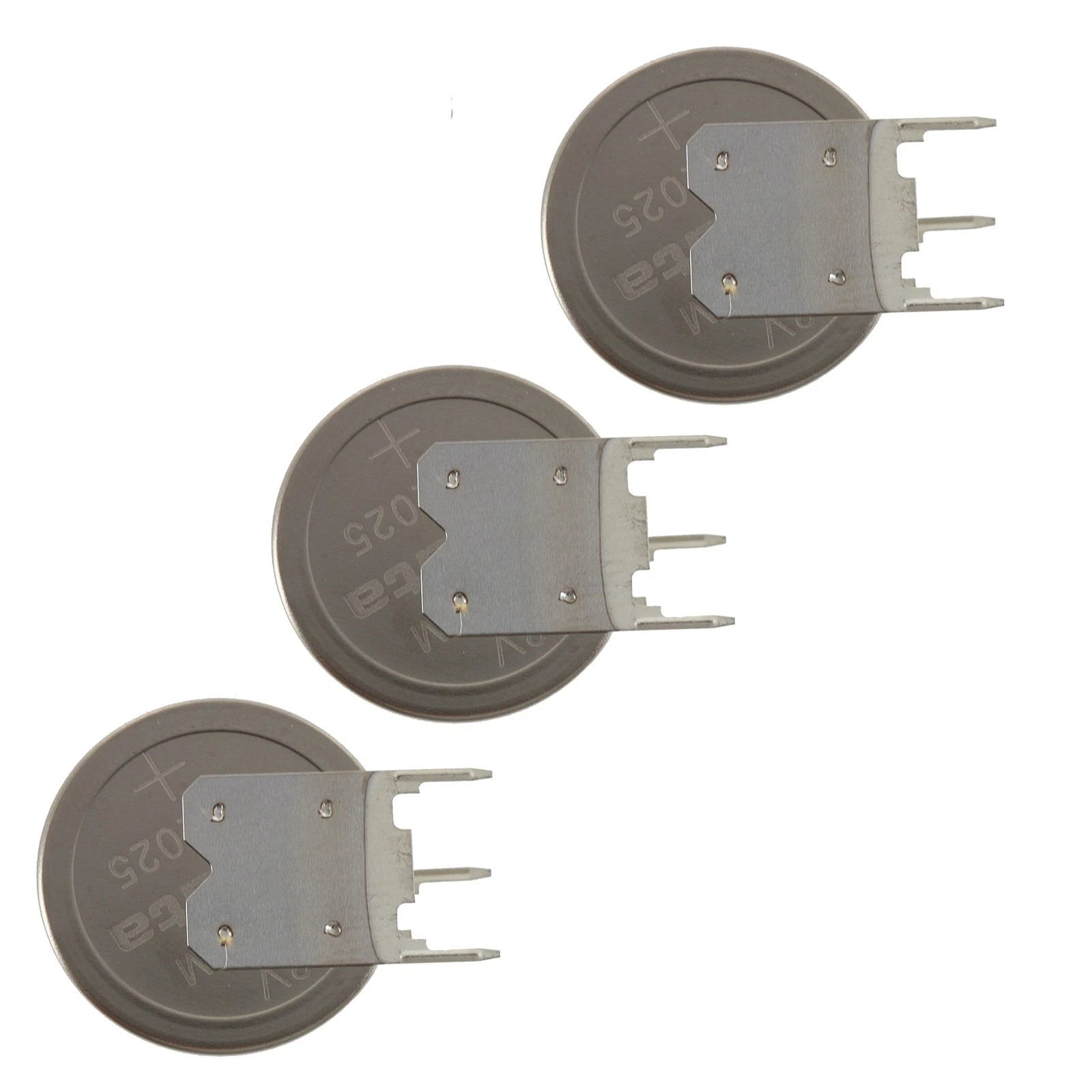 3x CR2025RV-MFR-LF 3V Lithium Coin Battery 3-PIN VERT for PCB CMOS RTC
