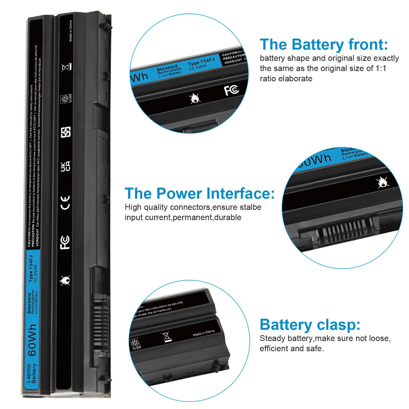 LOT Battery for Dell Latitude N-Series E5430 E5520 E5520 BRC 6 E5520 Laptop