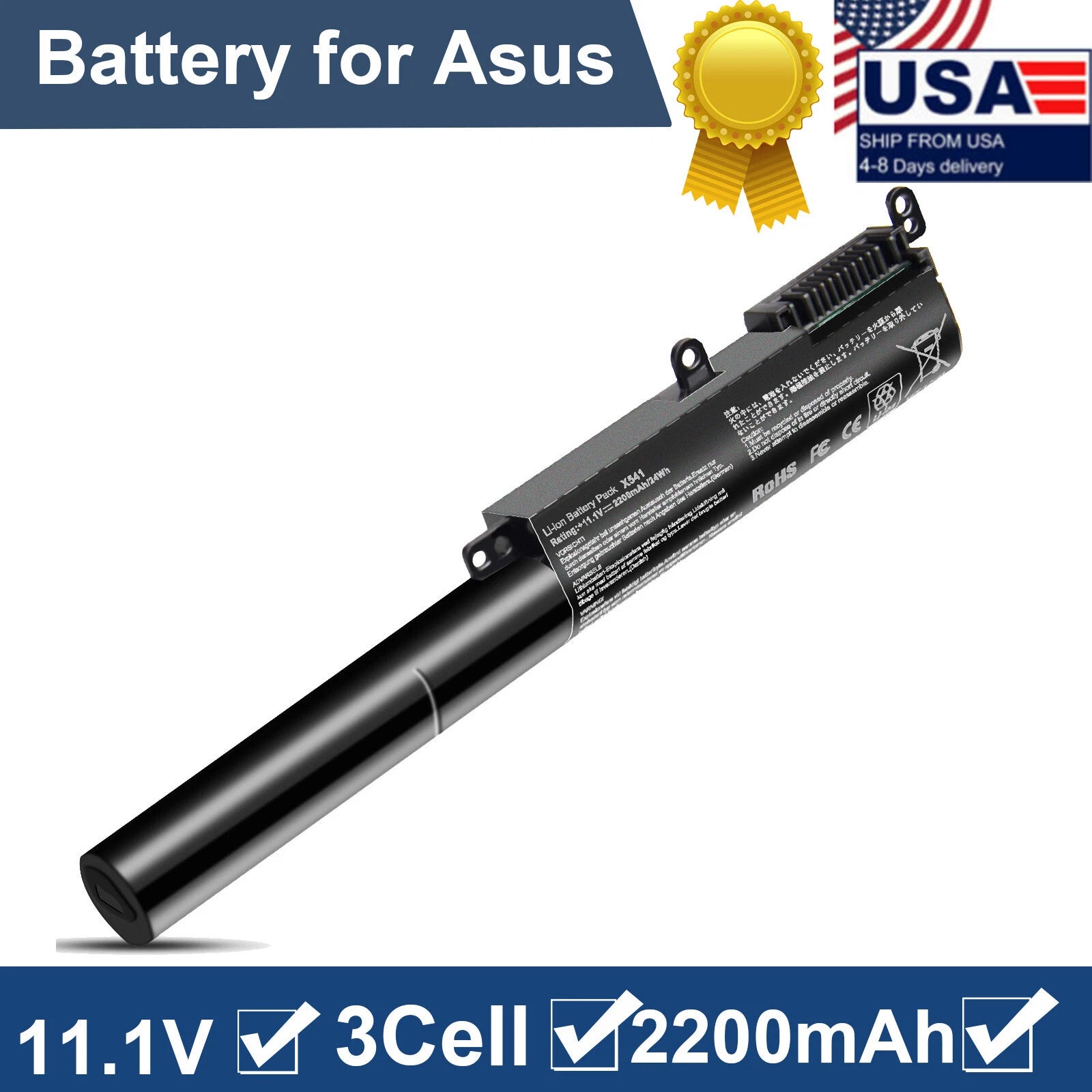Laptop Battery for ASUS X541 X541U X541S X541N X541NA X541UA X541S A31N1601 US
