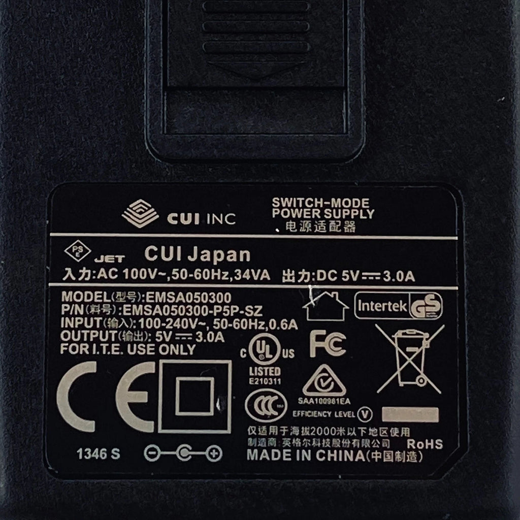 NEW Genuine CUI Inc 15W AC Power Adapter EMSA050300 Charger