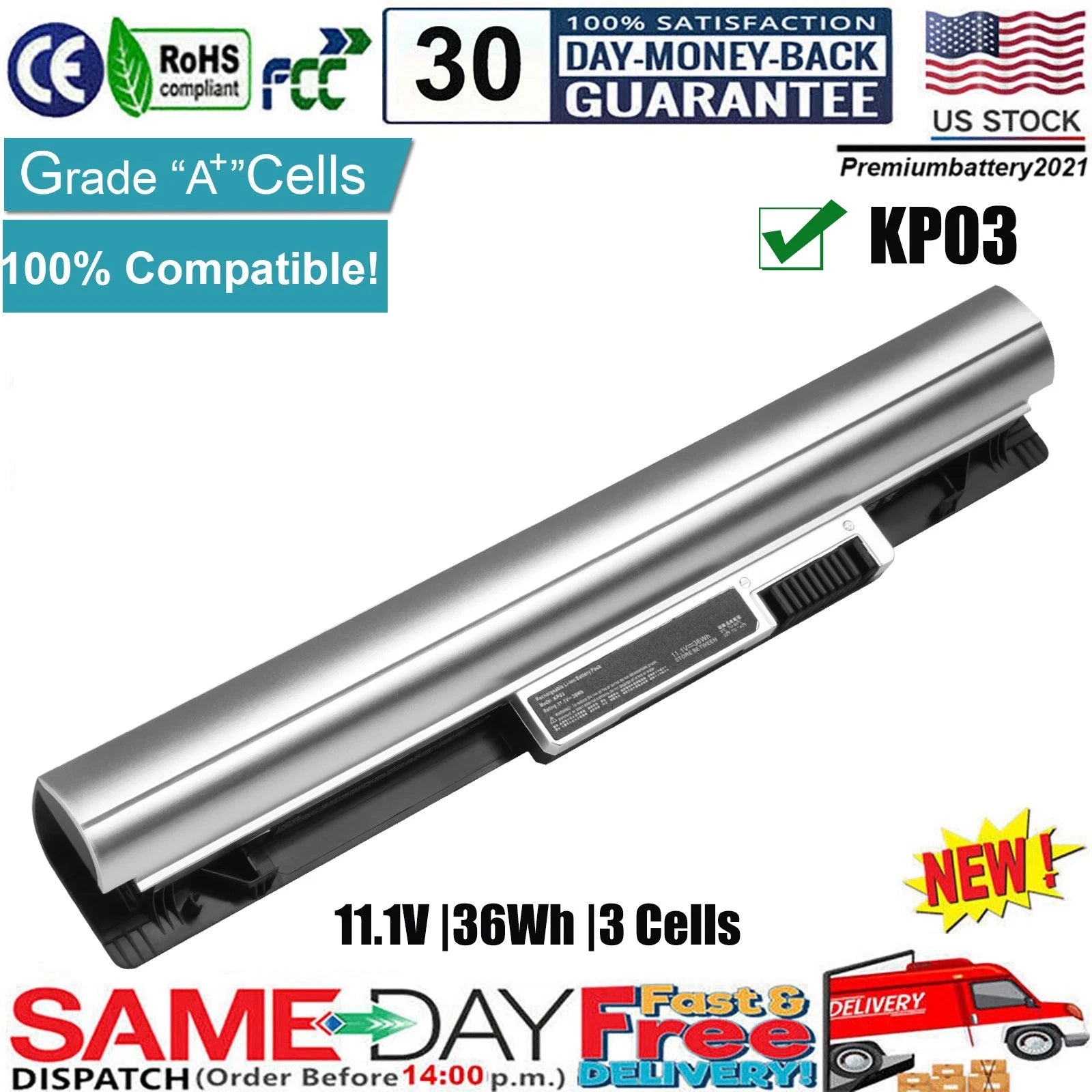 36Wh Battery for HP 210 215 G1 Pavilion 11-E010nr 11-E110nr 11-E115nr 11-E015dx