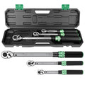 1/4 3/8 1/2 inch Drive Click Torque Wrench 3Pcs Torque Wrench Set Dual-Direction