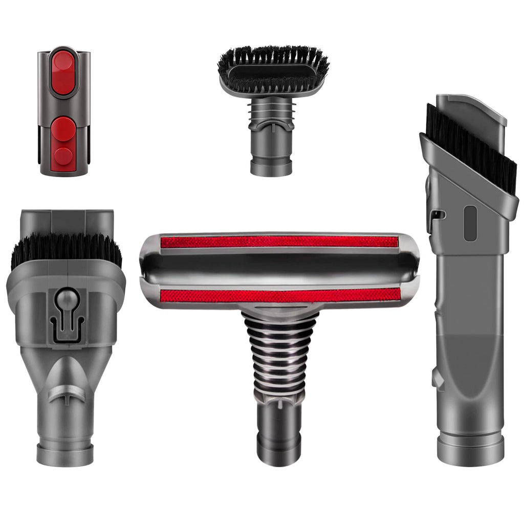 5Pcs Attachment Kit Tools Vacuum For Dyson V6 V8 Absolute Nozzle Brush Tool Set